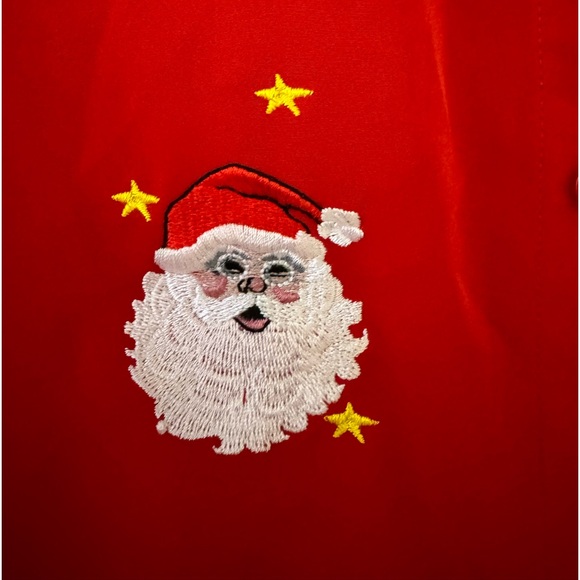 Vintage Blair women RED Christmas blouse size XL - Picture 5 of 8